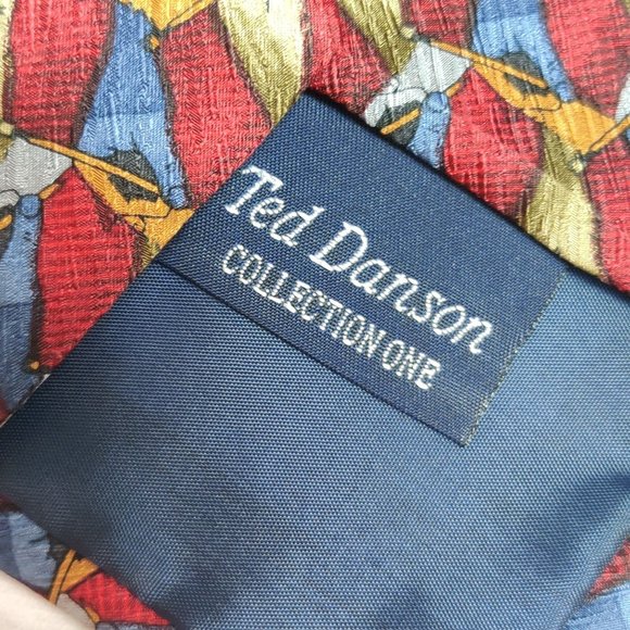 Vintage Christopher Reeve Mens Necktie Ted Danson Hand Writing Statement Tie USA - Picture 7 of 7